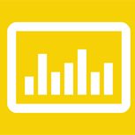 yellow bar graph icon